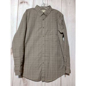 Haggar Shirt Men's Large Gray Button Front Long Sleeve‎